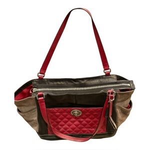 Vintage Coach Colorblock Carrrie Tote